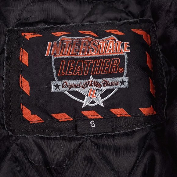 Interstate Leather womens Black leather motorcycle jacket - Picture 5 of 5